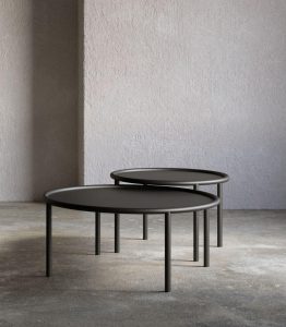 stolik okragly czarny nowoczesny minimalistyczny