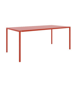 stol czerwony niebieski zielony minimalistyczny kolor